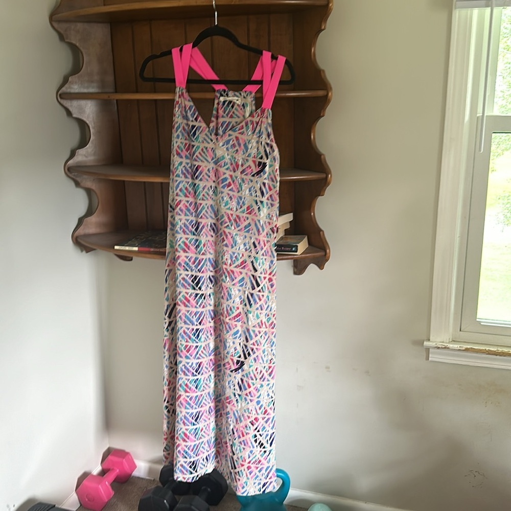 Buddy Love Maxi Dress | Bright Abstract Print Resort Vacation Sundress - Picture 6 of 6